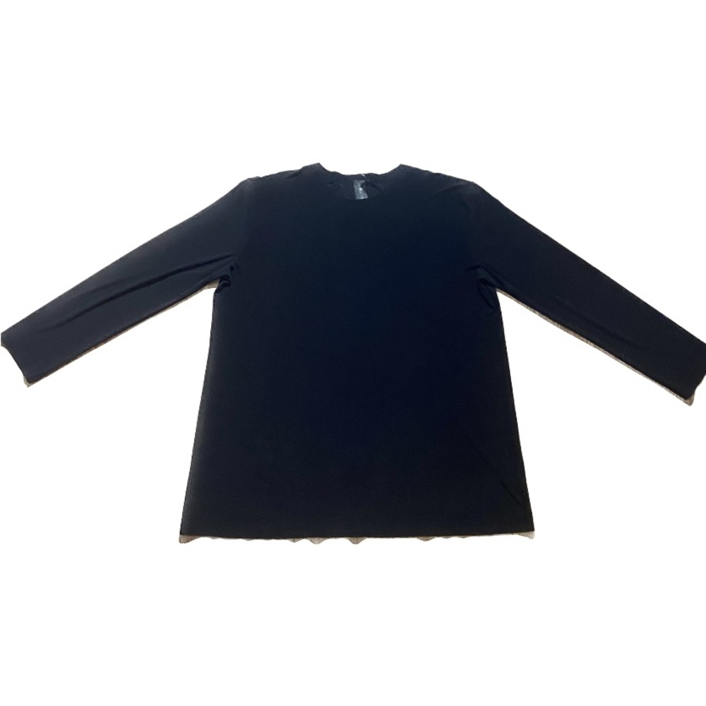 Norma Kamali black flowy long sleeve